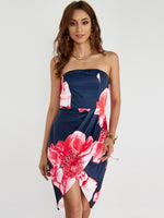 OEM Ladies Navy Floral Dresses