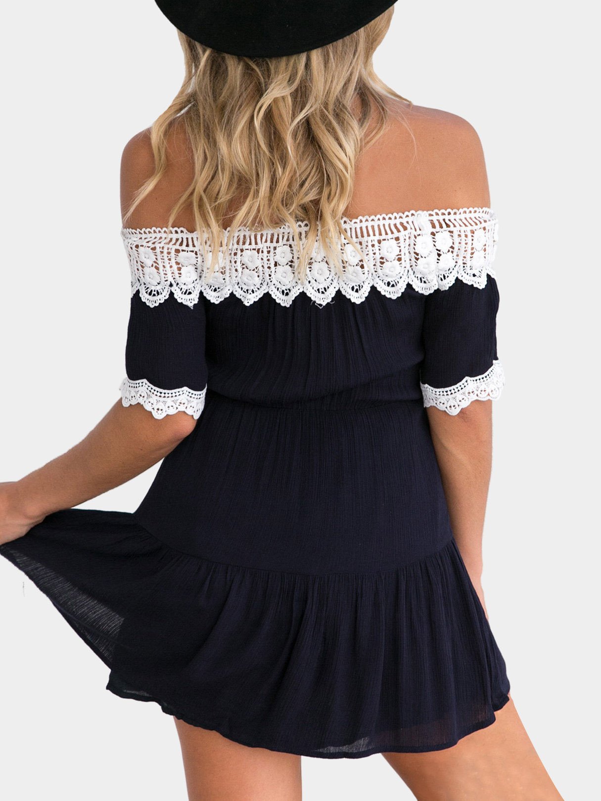 NEW FEELING Womens Navy Mini Dresses