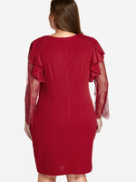 Custom Ladies V-Neck Plus Size Dress