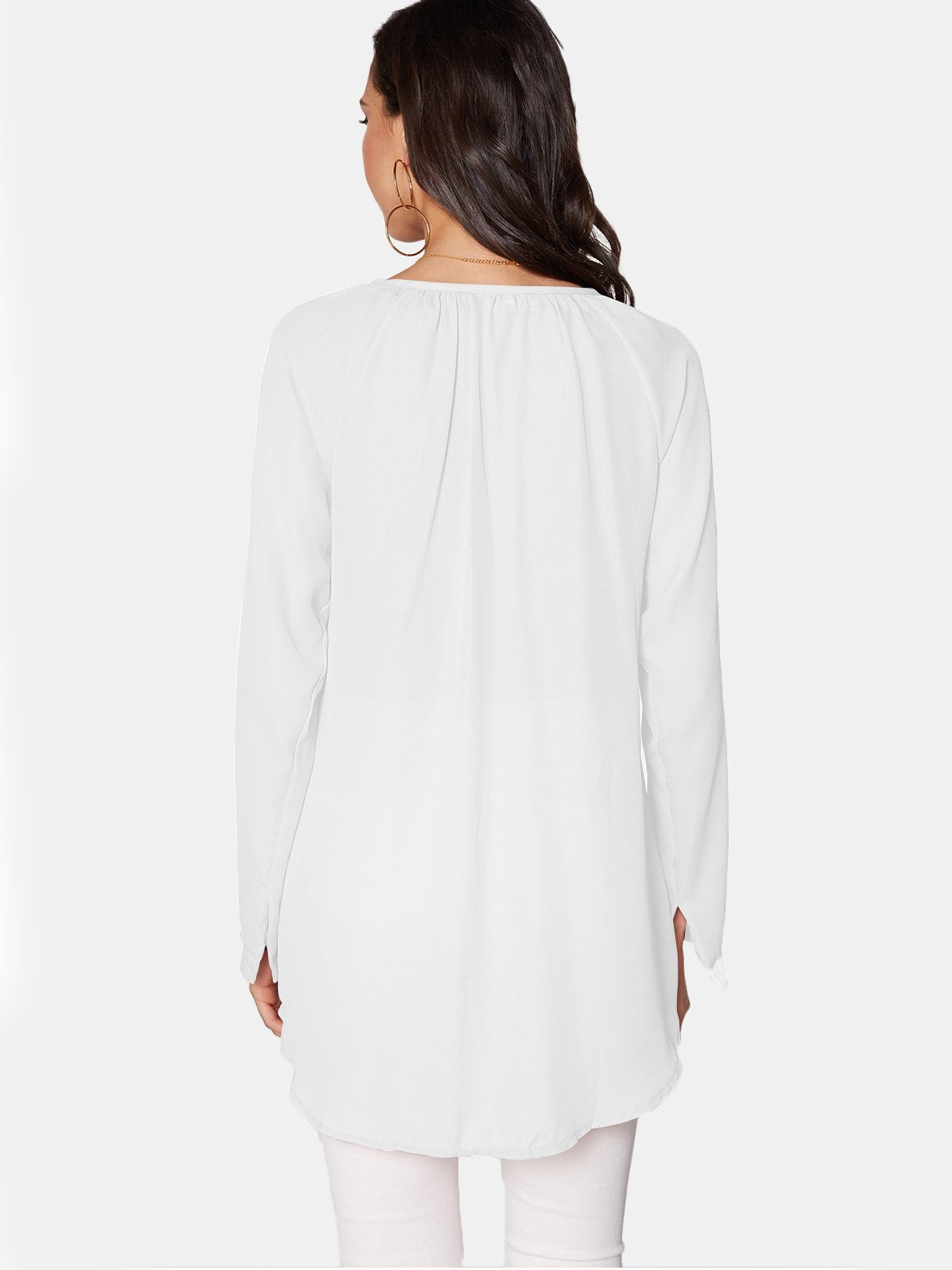 NEW FEELING Womens White Blouses