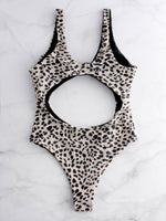 NEW FEELING Womens Leopard Print One-Pieces