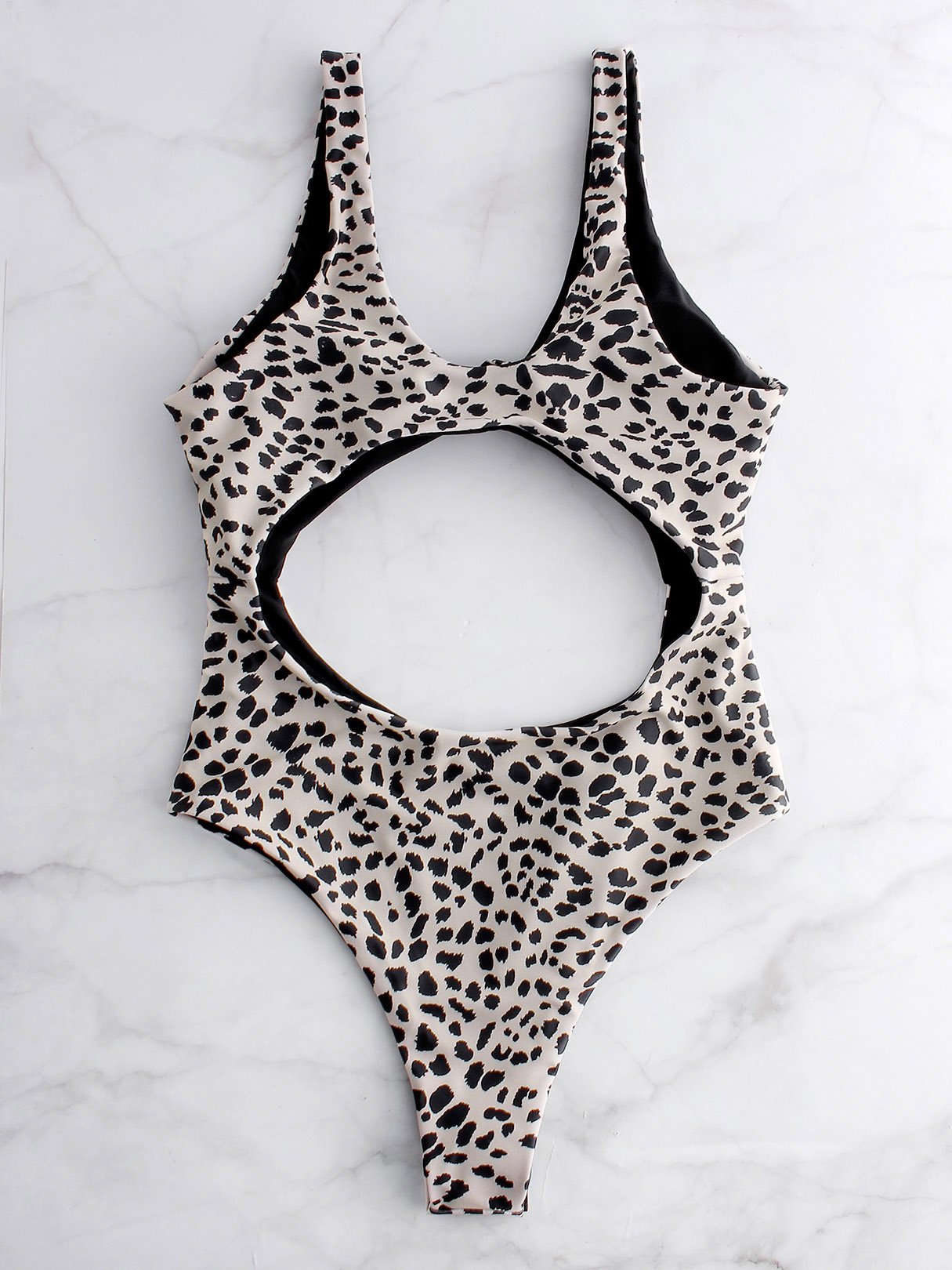 NEW FEELING Womens Leopard One-Pieces