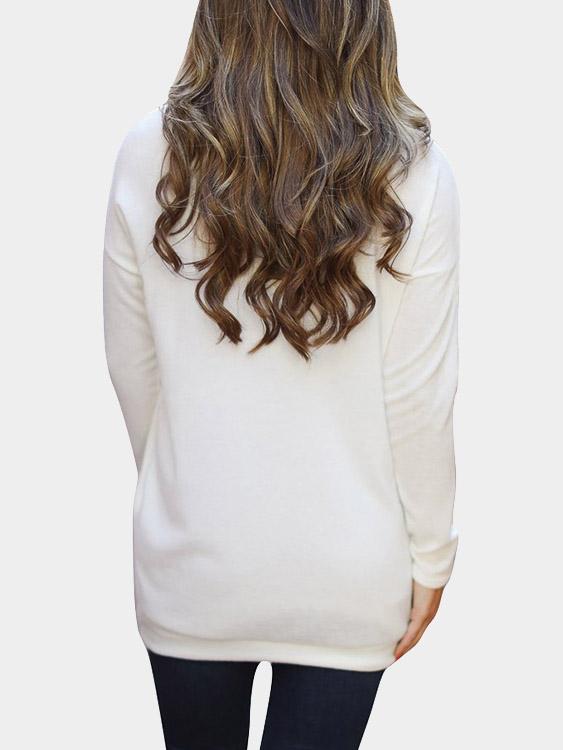 NEW FEELING Womens White T-Shirts