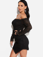 OEM Ladies Black Off The Shoulder Dresses