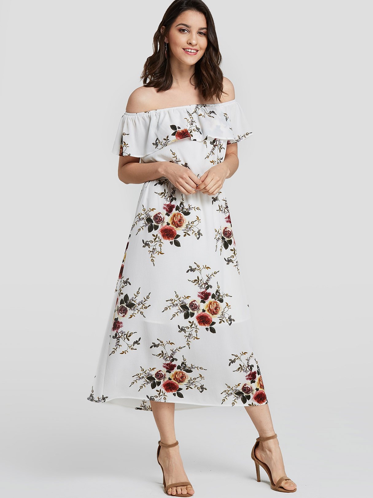NEW FEELING Womens Floral Maxi Dresses