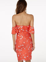 NEW FEELING Womens Red Floral Dresses
