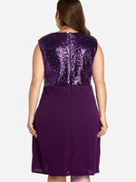 NEW FEELING Womens Purple Plus Size Dresses