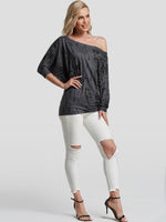 NEW FEELING Womens Dark Grey T-Shirts