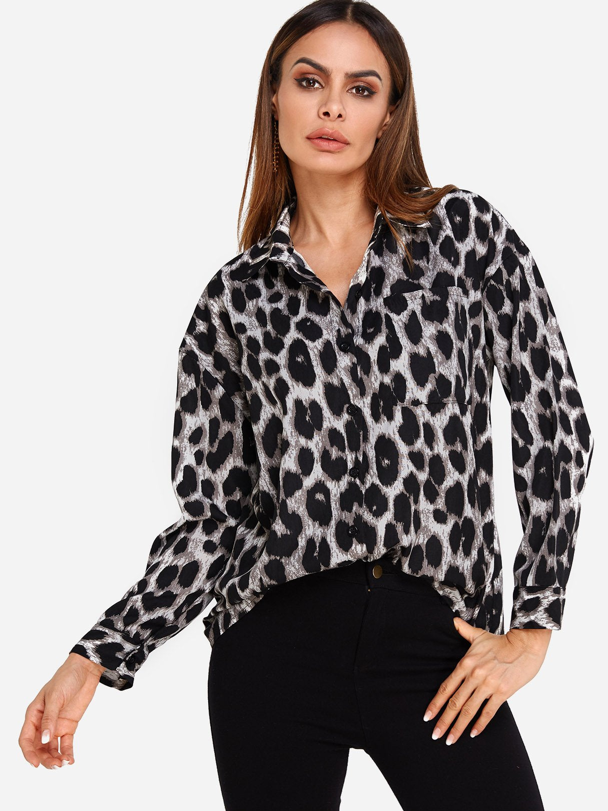 Custom Womens Leopard Blouses
