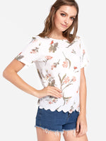 OEM Ladies Floral T-Shirts