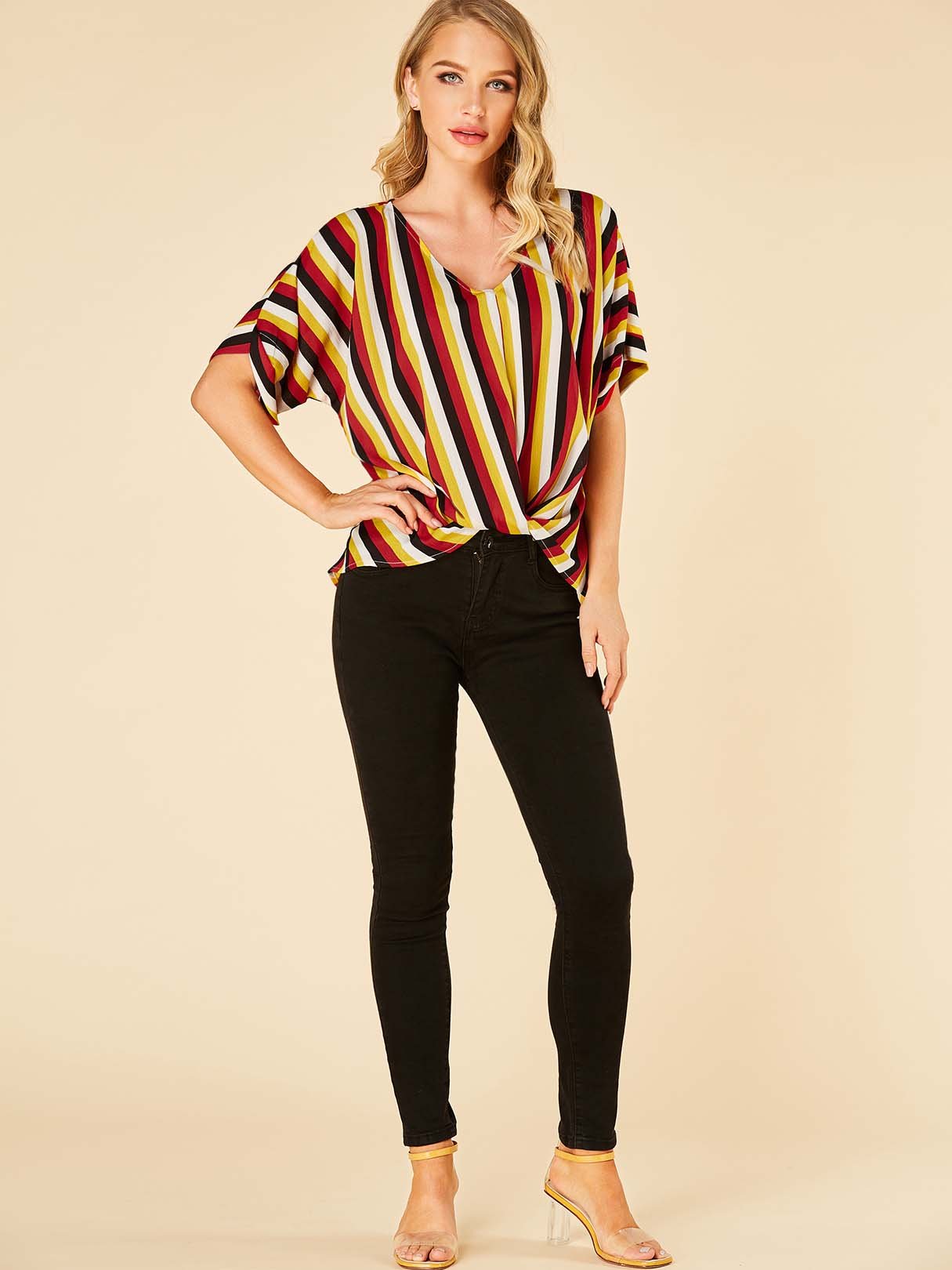 NEW FEELING Womens Multi Blouses