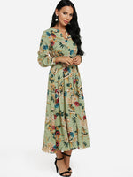 OEM Ladies Green Maxi Dresses