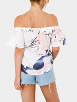 NEW FEELING Womens White Blouses
