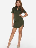Custom Ladies V-Neck Mini Dress