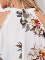 Custom White Floral Long Sleeve Maxi Dress