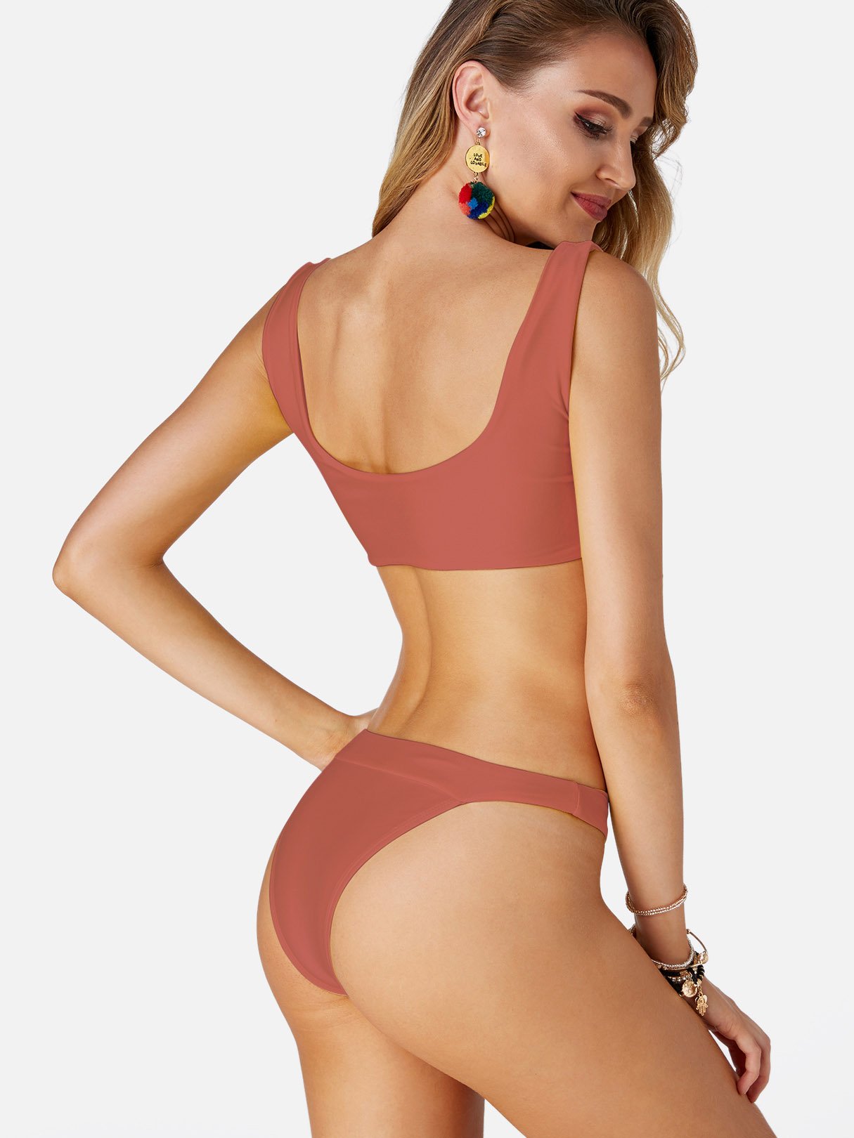 NEW FEELING Womens Pink Bikinis