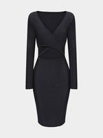 Wholesale Black Cut Out Midi Dress