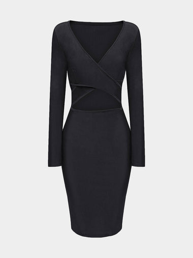 Wholesale Black Cut Out Midi Dress