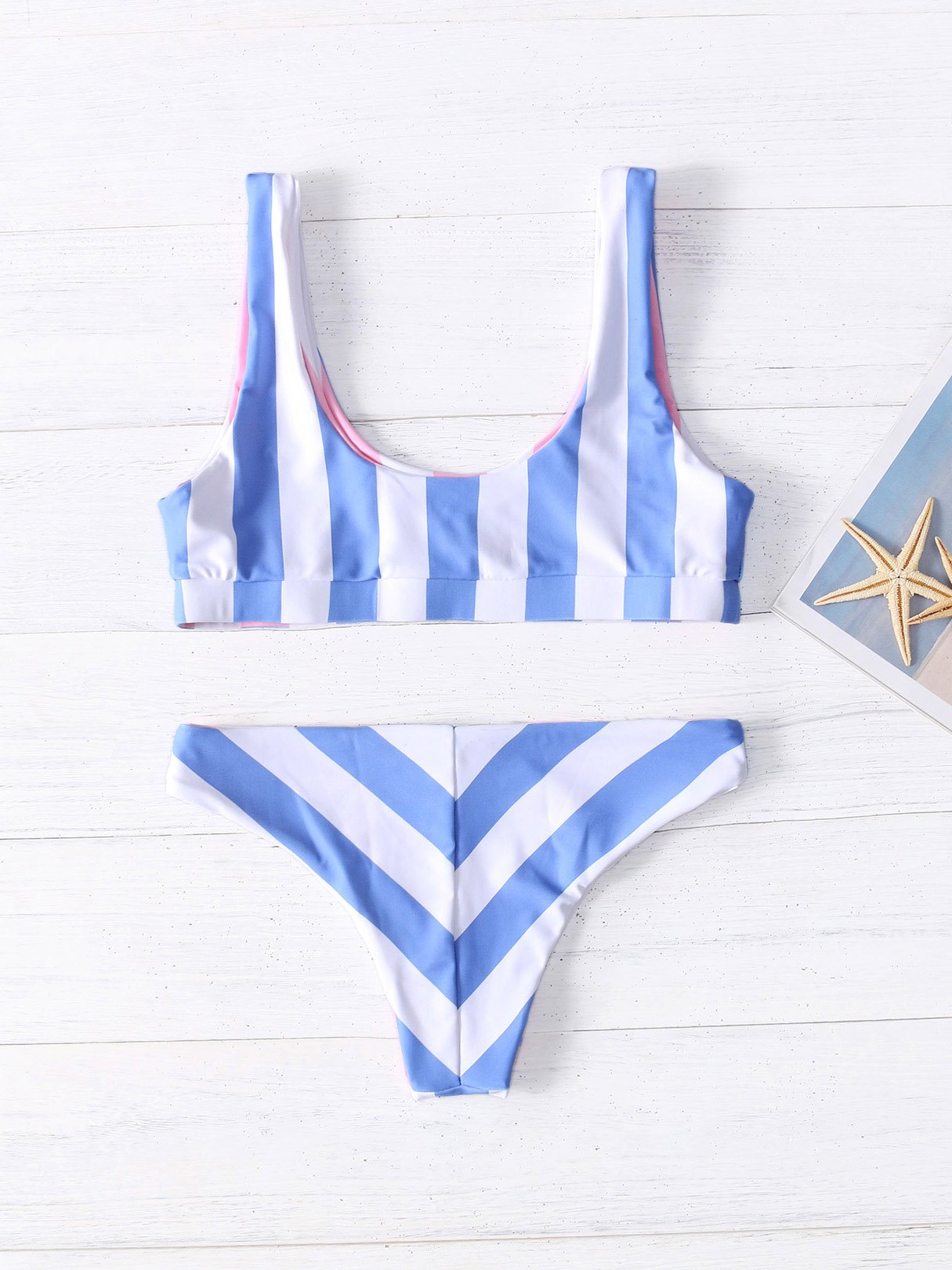 NEW FEELING Womens Blue Bikinis