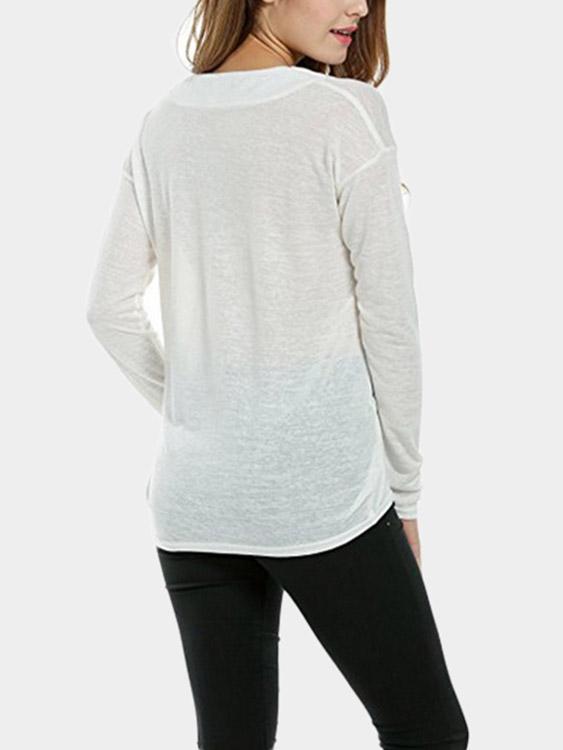 NEW FEELING Womens White T-Shirts
