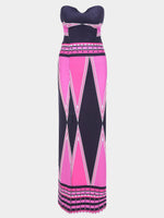 Wholesale Strapless Sleeveless Slit Maxi Dress