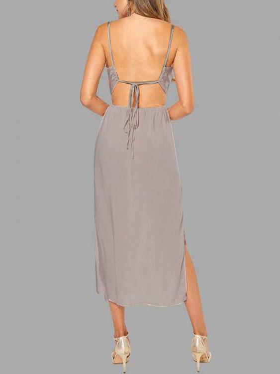 OEM ODM Womens Khaki Maxi Dresses