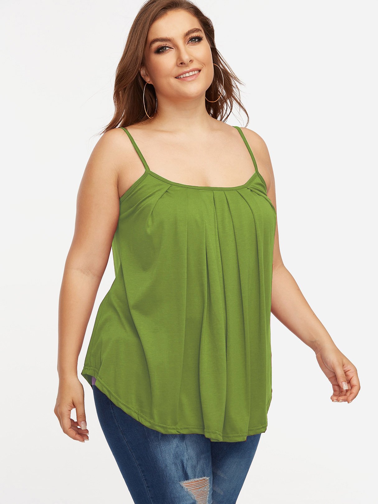 OEM Ladies Green Plus Size Tops