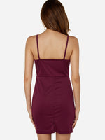 NEW FEELING Womens Burgundy Sexy Dresses