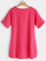 NEW FEELING Womens Pink T-Shirts