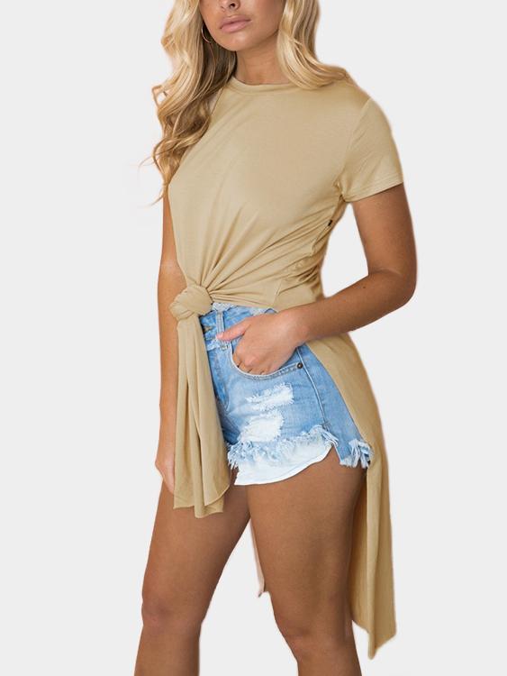 NEW FEELING Womens Apricot T-Shirts