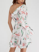 NEW FEELING Womens White Floral Dresses