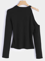 NEW FEELING Womens Black Blouses