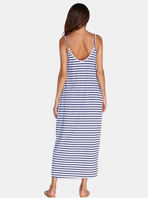 OEM ODM Ladies Blue Maxi Dresses