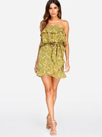 NEW FEELING Womens Yellow Mini Dresses