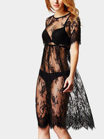 NEW FEELING Womens Black Midi Dresses