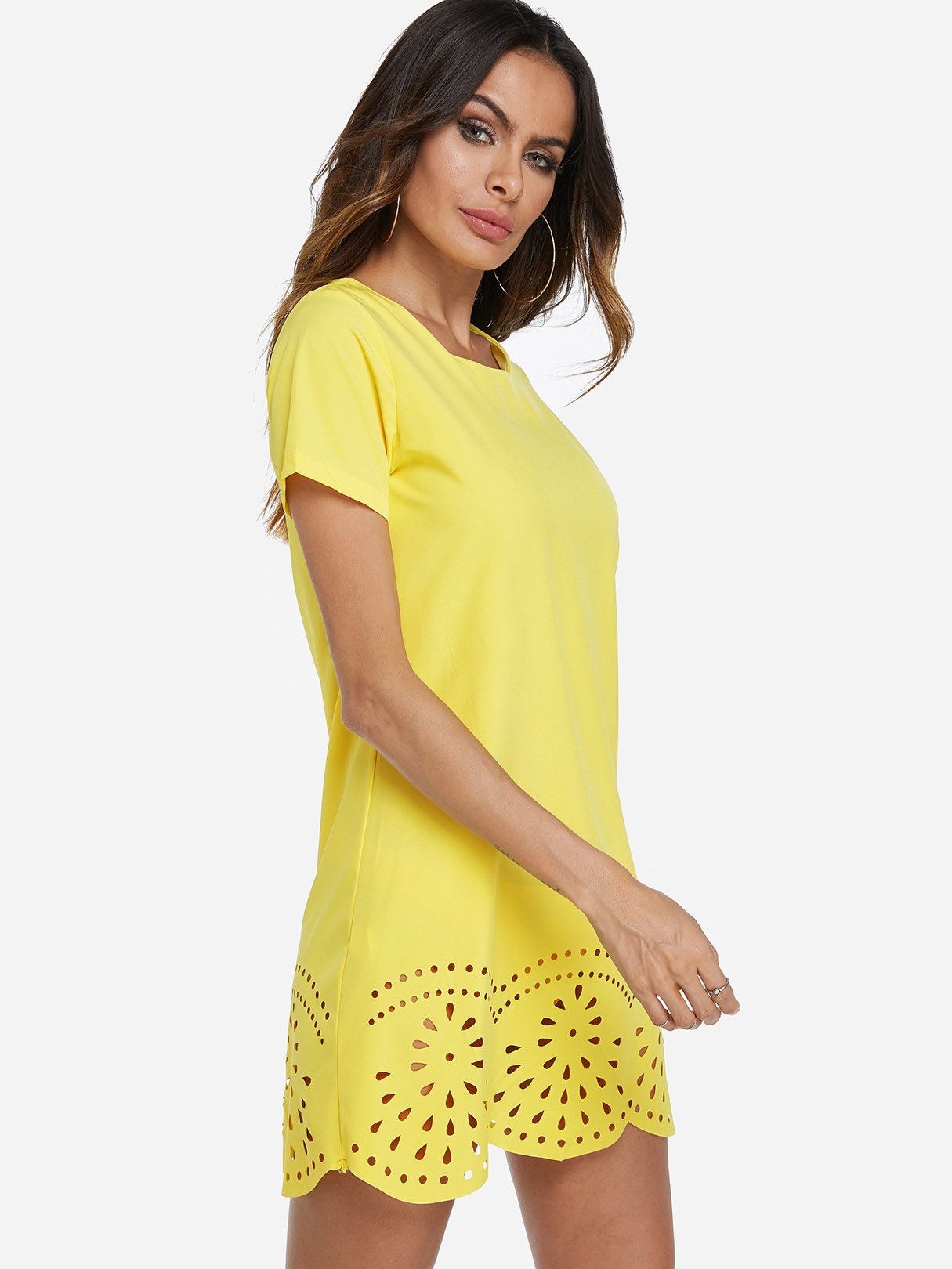 OEM Ladies Yellow Casual Dresses