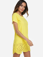 OEM Ladies Yellow Casual Dresses
