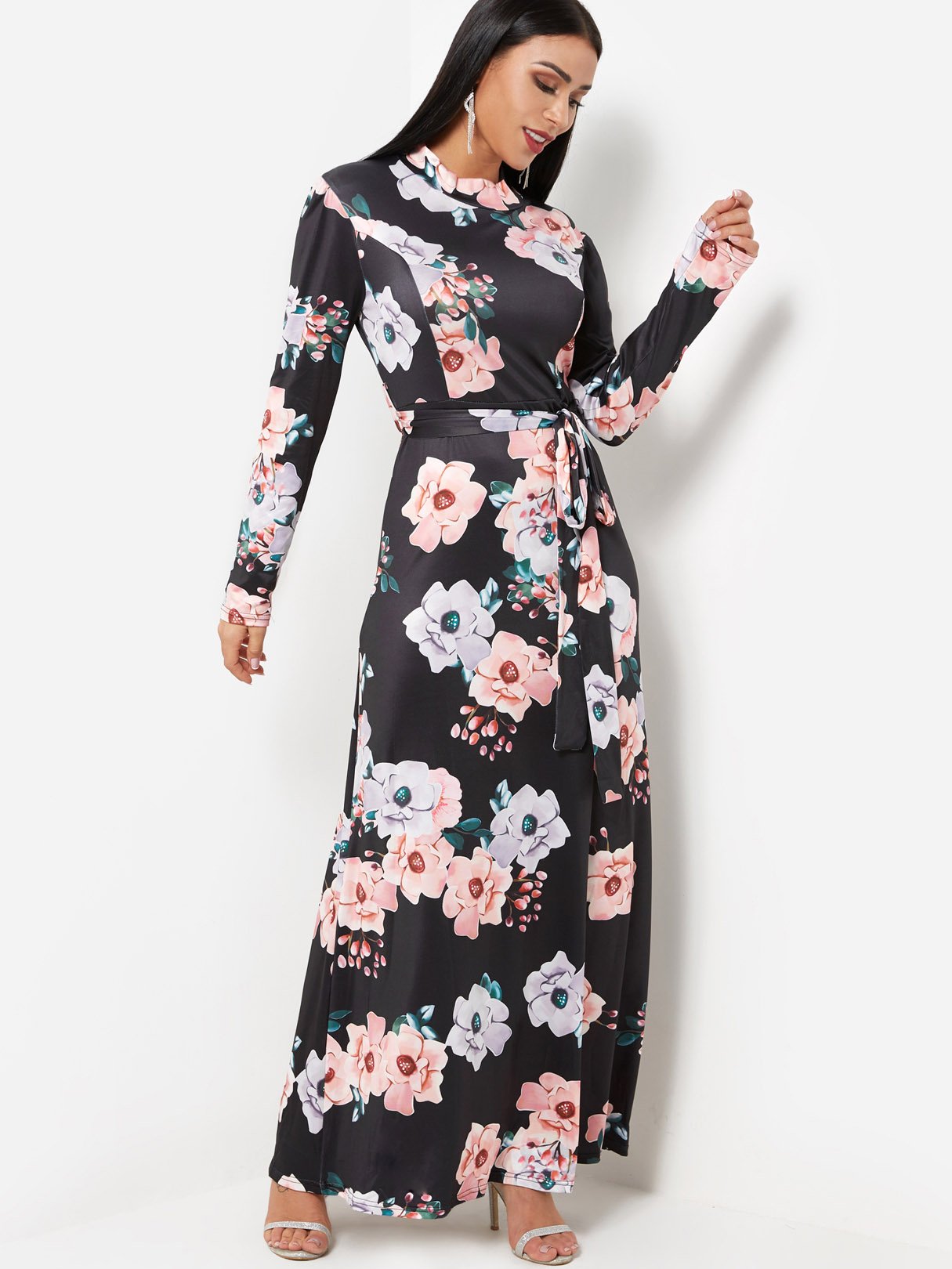 OEM Ladies Black Maxi Dresses