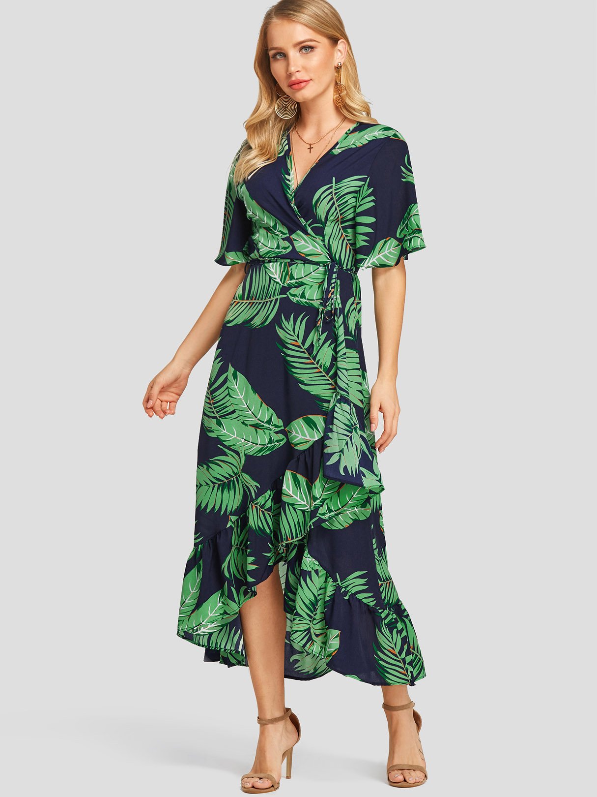 Custom Ladies V-Neck Maxi Dresses