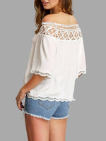 NEW FEELING Womens White Blouses