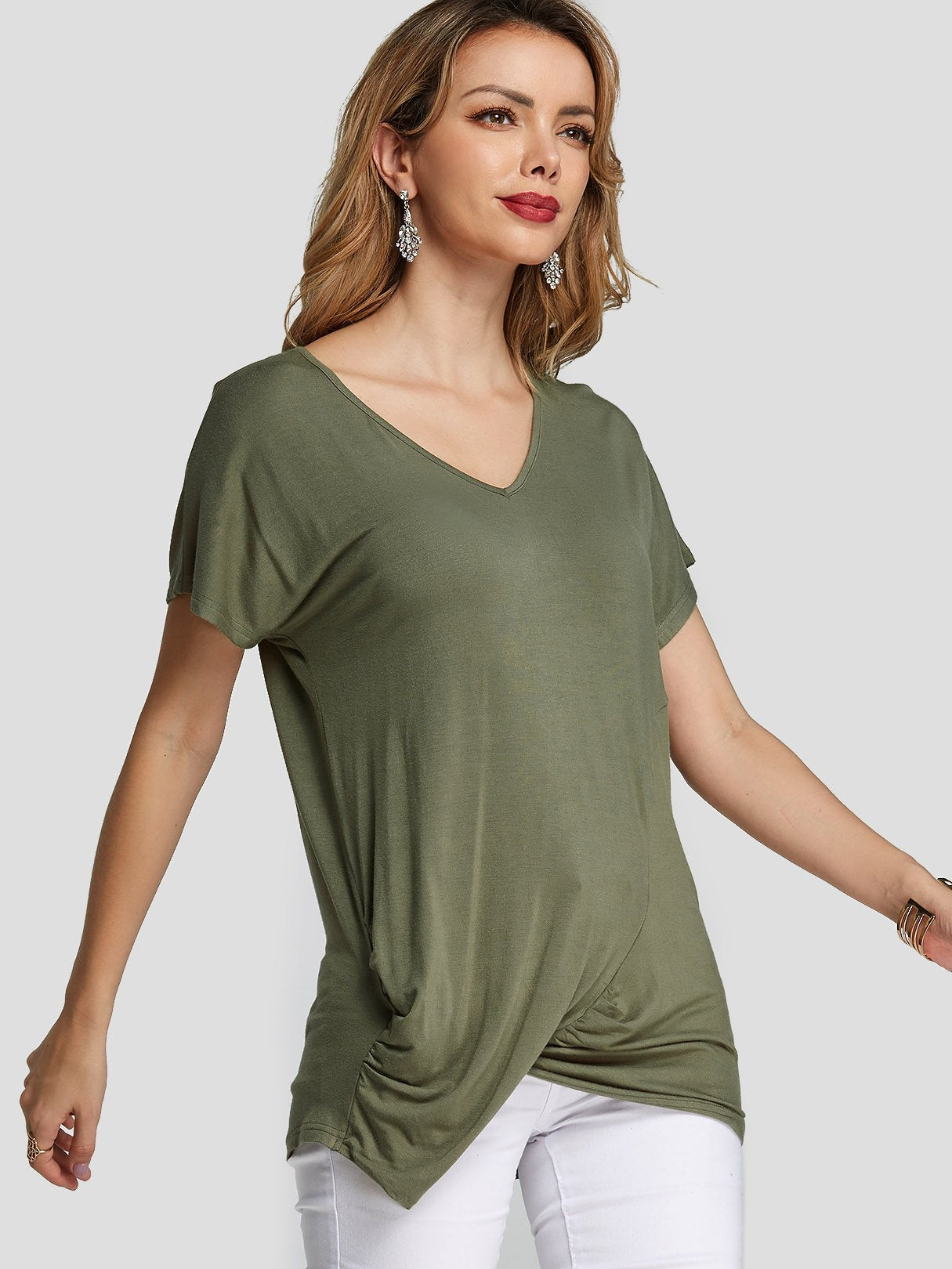 OEM Ladies Army Green T-Shirts