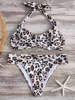 NEW FEELING Womens Leopard Bikinis
