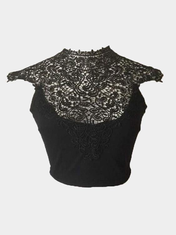 OEM ODM Ladies Black Crop Top