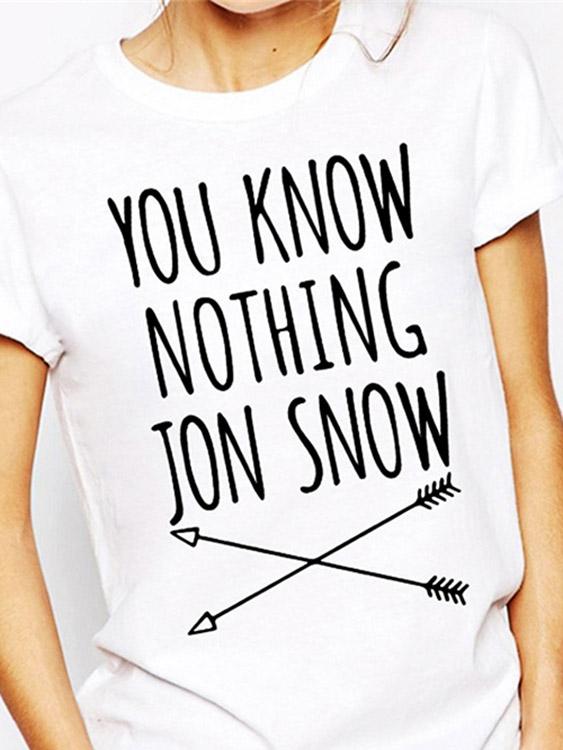 Wholesale Round Neck Printed Short Sleeve White T-Shirts