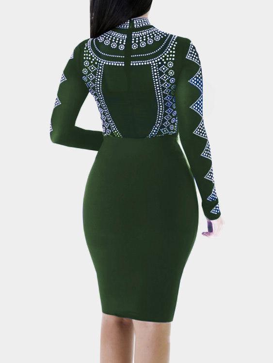 NEW FEELING Womens Army Green Sexy Dresses
