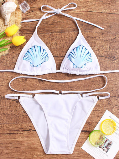 Wholesale Sleeveless White 2 Piece Bikini