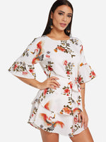OEM Ladies White Floral Dresses