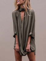 OEM Ladies Army Green Mini Dresses