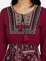 ODM Ladies Long Sleeve Maxi Dress