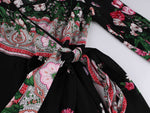 OEM ODM Womens Green Floral Dresses